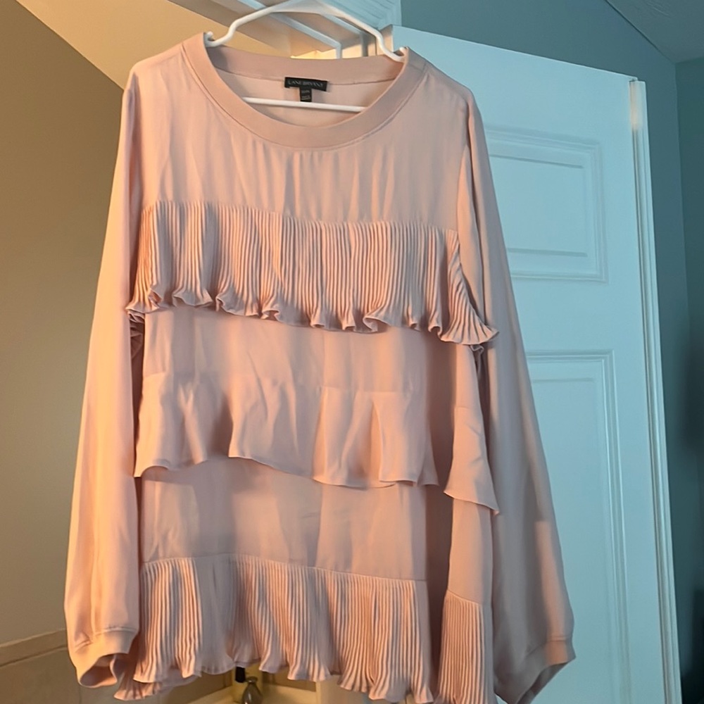 Lane Bryant light pink blouse